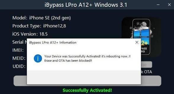 LPro A12+ Rebypass Till 18.1.1 with Network - Without Network Check With The Tool - Promotion