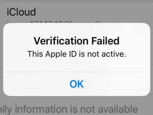 Fix Error Apple ID This Not Active 